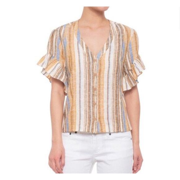 DREW Beverly Linen Striped Top - Picture 1 of 7